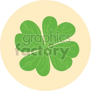 four leaf clover on yellow circle background
