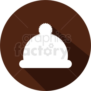 brown beanie winter hat icon circle background