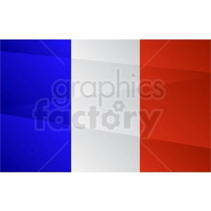 The clipart image shows a design of the French flag in vector format. The flag consists of three vertical stripes, with blue on the left, white in the center, and red on the right.
