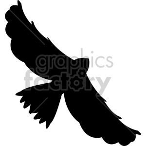 hawk flying silhouette vector