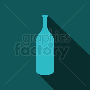 bottle silhouette on aqua background