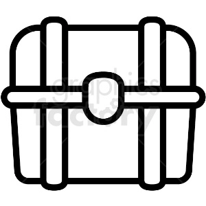 simple treasure chest vector icon