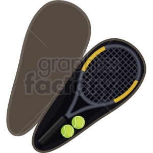 tennis racket and case vector clipart