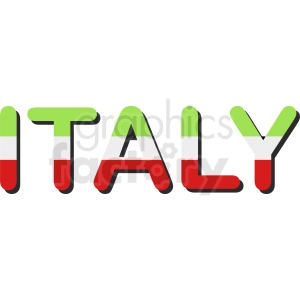 Italy flag design vector clipart