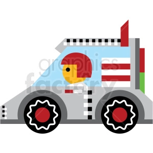 cartoon race car vector icon