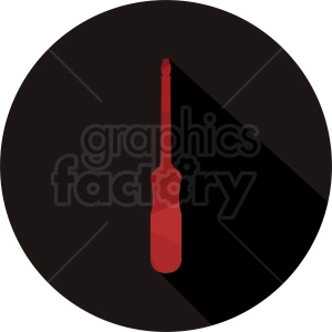 red screwdriver vector circle icon