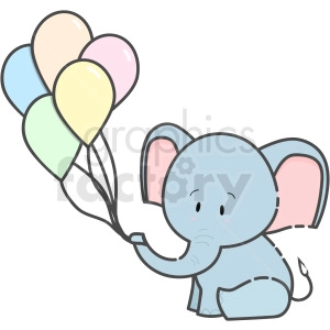 Baby Elephant vector clipart