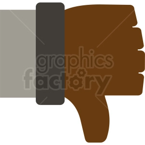 african american thumbs down icon
