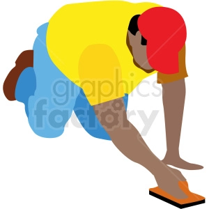 man working on concrete vector clipart