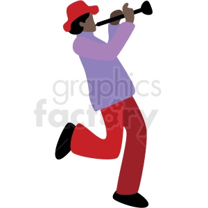 black man playing music vector clipart