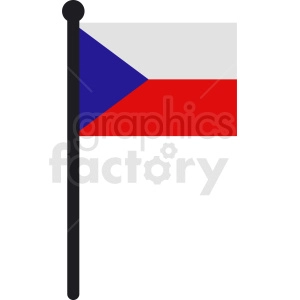 Czechia flag vector icon