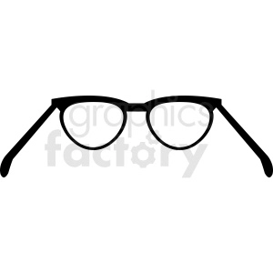 black eyeglasses vector clipart