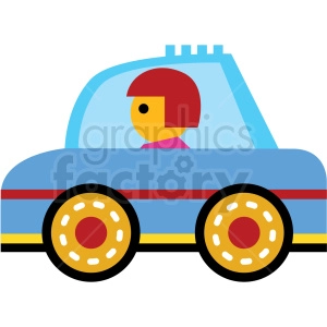 cartoon family car vector icon