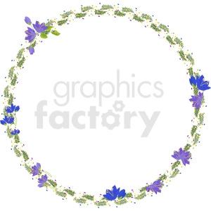 floral frame vector clipart