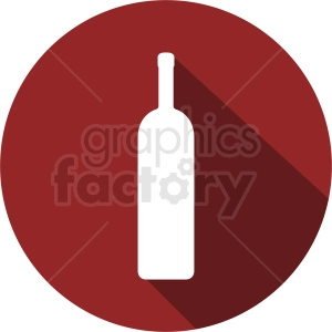 wine bottle on red circle icon