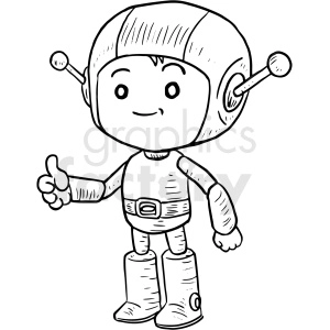 space boy vector clipart