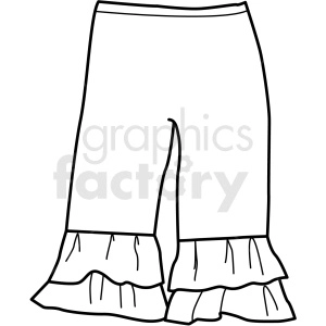 black white small pants icon vector clipart