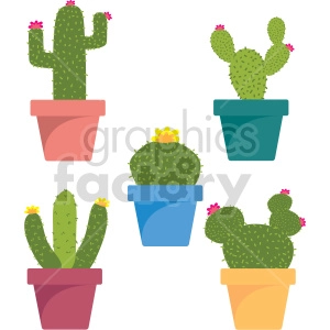 cactus vector clipart bundle
