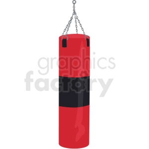 boxing heavy bag vector clipart