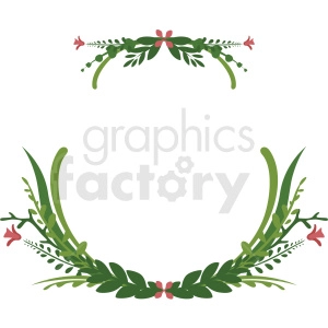 floral wreath frame vector clipart