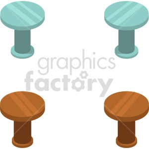 isometric kitchen table vector icon clipart 1