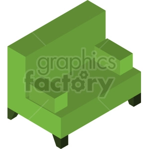 isometric couch vector icon clipart 2
