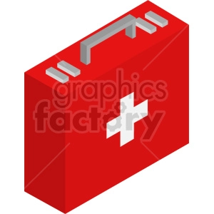 isometric medical bag vector icon clipart 6