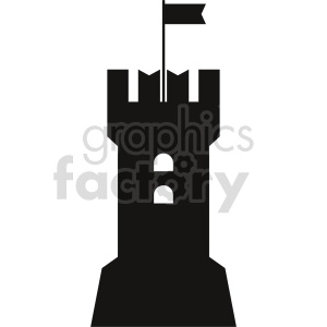 castle tower vector clipart