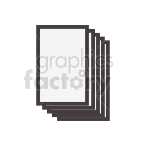 documents stacked vector clipart