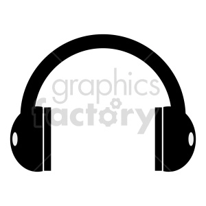 cartoon headphones vector clipart