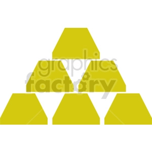 stack gold bars vector clipart
