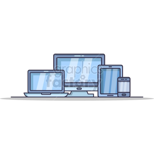 modern 2022 computer devices clipart