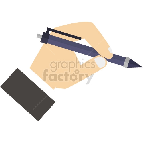 hand writing vector graphic clipart