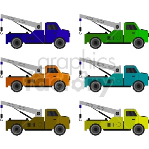 tow truck vector clipart bundle