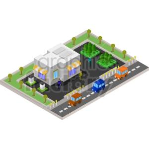 store isometric vector clipart