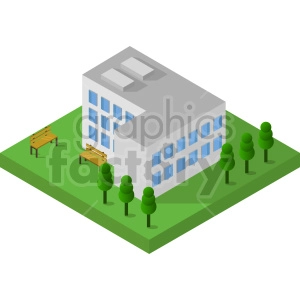 modern house isometric vector graphic
