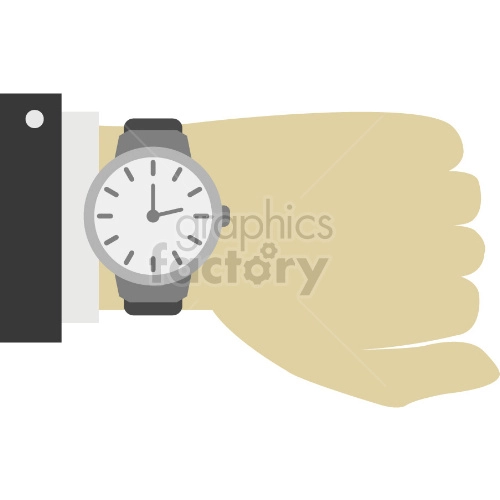 hand checking time vector graphic clipart
