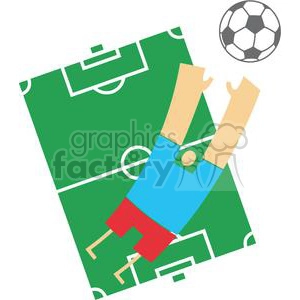 2518-Royalty-Free-Abstract-Soccer-Player-With-Balll-In-Front-Of-Stadium