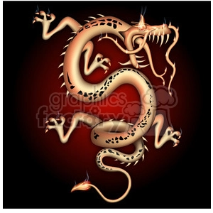 Chinese dragon wit ha red glow