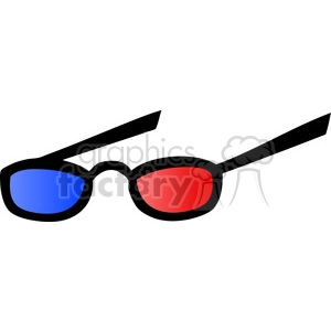 Royalty-Free-RF-Copyright-Safe-Eyeglasses-With-Blue-And-Red-Lens-For-3d-Movies