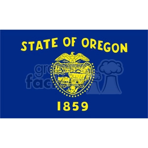 vector state Flag of Oregon