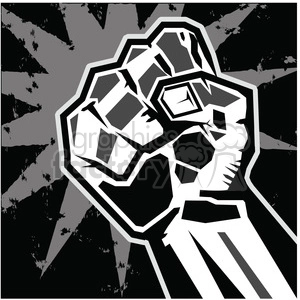 fist rebellion uprising insurrection illustration art black