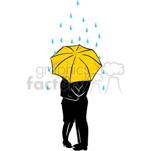 people in the rain sharing umbrella