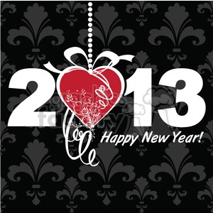 2013 new year black