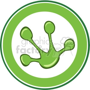 5646 Royalty Free Clip Art Frog Paw Print Banner