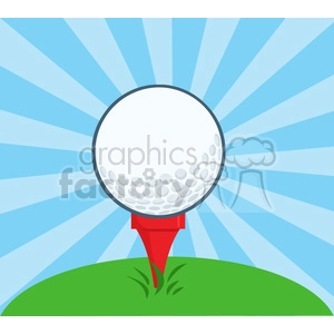 5699 Royalty Free Clip Art Golf Ball With Tee