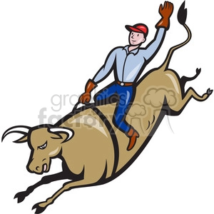 bull riding cowboy bucking