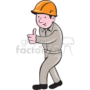 builder construction worker thumbs up ISO