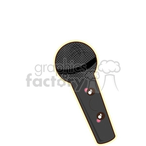Microphone cartoon character vector clip art image