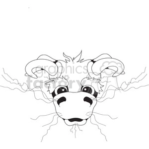 cartoon bull head